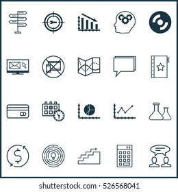 Set Of 20 Universal Editable Icons. Can Be Used For Web, Mobile And App Design. Includes Elements Such As Changes Graph, Warranty, Fail Graph And More.