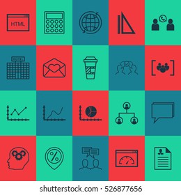 Set Of 20 Universal Editable Icons. Can Be Used For Web, Mobile And App Design. Includes Elements Such As Coding, Discount Location, World And More.