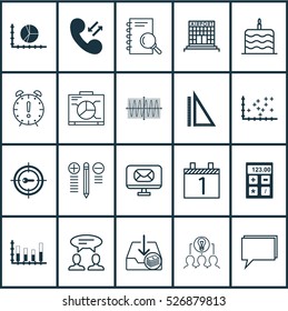 Set Of 20 Universal Editable Icons. Can Be Used For Web, Mobile And App Design. Includes Elements Such As Airport Construction, Measurement, Time Management And More.