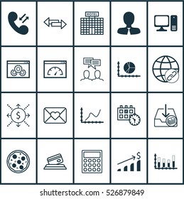 Set Of 20 Universal Editable Icons. Can Be Used For Web, Mobile And App Design. Includes Elements Such As Money, Celebration Letter, Successful Investment And More.