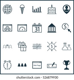 Set Of 20 Universal Editable Icons. Can Be Used For Web, Mobile And App Design. Includes Elements Such As Date, Bank Payment, Coaching And More.
