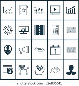 Set Of 20 Universal Editable Icons. Can Be Used For Web, Mobile And App Design. Includes Elements Such As Warranty, Market Research, Crossroad And More.