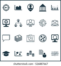 Set Of 20 Universal Editable Icons. Can Be Used For Web, Mobile And App Design. Includes Elements Such As Report, Conference, Employee Location And More.