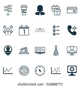 Set Of 20 Universal Editable Icons. Can Be Used For Web, Mobile And App Design. Includes Elements Such As Innovation, Plastic Card, Present And More.