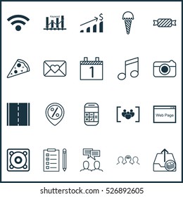 Set Of 20 Universal Editable Icons. Can Be Used For Web, Mobile And App Design. Includes Elements Such As Discussion, Reminder, Coaching And More.