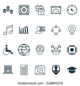 Set Of 20 Universal Editable Icons. Can Be Used For Web, Mobile And App Design. Includes Elements Such As Festive Fireworks, Money, Loading Speed And More.