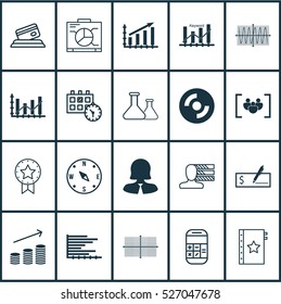 Set Of 20 Universal Editable Icons. Can Be Used For Web, Mobile And App Design. Includes Elements Such As Personal Skills, Business Woman, Board And More.
