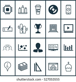 Set Of 20 Universal Editable Icons. Can Be Used For Web, Mobile And App Design. Includes Elements Such As Comparison, Chip, Measurement And More.