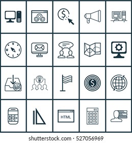 Set Of 20 Universal Editable Icons. Can Be Used For Web, Mobile And App Design. Includes Elements Such As Pin, Dialogue, Investment And More.