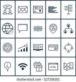 Set Of 20 Universal Editable Icons. Can Be Used For Web, Mobile And App Design. Includes Elements Such As Discount Location, Innovation, Coding And More.