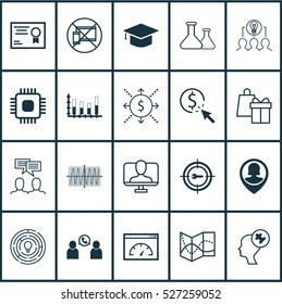Set Of 20 Universal Editable Icons. Can Be Used For Web, Mobile And App Design. Includes Elements Such As Collaborative Solution, Segmented Bar Graph, Pin Employee And More.