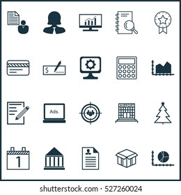 Set Of 20 Universal Editable Icons. Can Be Used For Web, Mobile And App Design. Includes Elements Such As Bank Payment, Present Badge, Education Center And More.