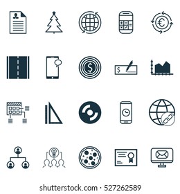 Set Of 20 Universal Editable Icons. Can Be Used For Web, Mobile And App Design. Includes Elements Such As Blank Cd, Pizza Meal, Email And More.