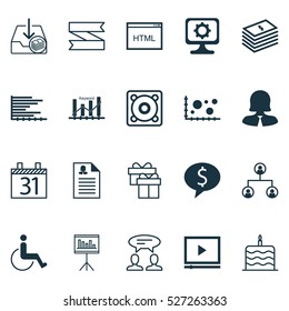 Set Of 20 Universal Editable Icons. Can Be Used For Web, Mobile And App Design. Includes Elements Such As Comparison, Paid Download, Keyword Optimisation And More.