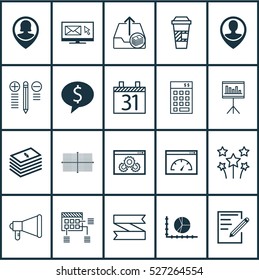 Set Of 20 Universal Editable Icons. Can Be Used For Web, Mobile And App Design. Includes Elements Such As Loading Speed, Website Performance, Business Deal And More.