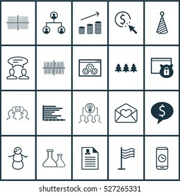 Set Of 20 Universal Editable Icons. Can Be Used For Web, Mobile And App Design. Includes Elements Such As Sinus Graph, Square Diagram, Tree Structure And More.