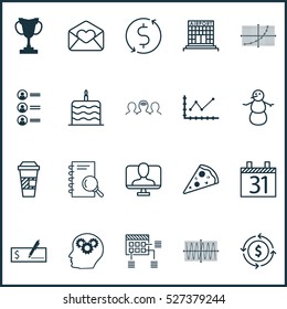 Set Of 20 Universal Editable Icons. Can Be Used For Web, Mobile And App Design. Includes Elements Such As Online Identity, Airport Construction, Date And More.