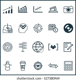 Set Of 20 Universal Editable Icons. Can Be Used For Web, Mobile And App Design. Includes Elements Such As Blank Cd, Appointment, Takeaway Coffee And More.
