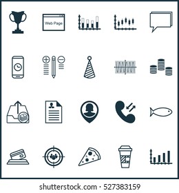 Set Of 20 Universal Editable Icons. Can Be Used For Web, Mobile And App Design. Includes Elements Such As Conference, Call Duration, Dynamics And More.