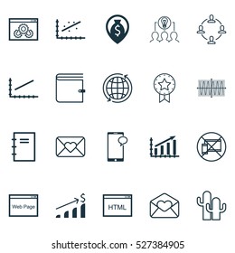 Set Of 20 Universal Editable Icons. Can Be Used For Web, Mobile And App Design. Includes Elements Such As Coding, Sinus Graph, Website And More.
