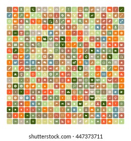 Set of 200 Universal Icons. Simple Flat Style. Business, internet, web design.