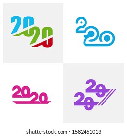 Set of 2020 logo design concept vector template, Icon Symbol, Illustration