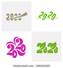 Set of 2020 logo design concept vector template, Icon Symbol, Illustration