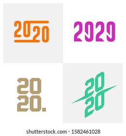 Set of 2020 logo design concept vector template, Icon Symbol, Illustration