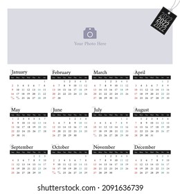 Set of 2022 Calendar Template