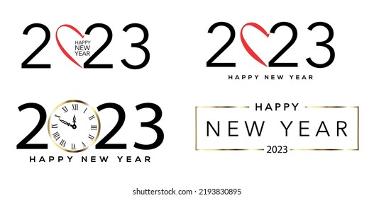 Set of 2023 Happy New Year