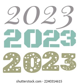 A set of 2023 numbers, Concept about anniversary, yearly, celebrating and etc.