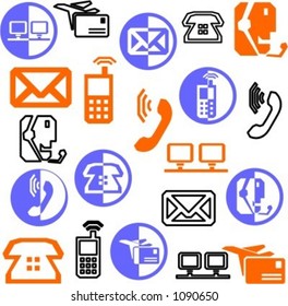 A set of 21 communication icons.