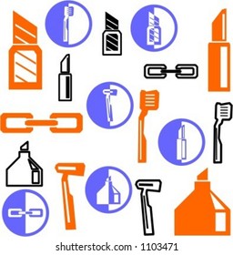 A set of 21 miscellaneous icons. Check my portfolio for many more images of this series.