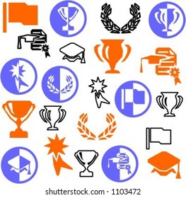 Un conjunto de 21 iconos diversos. Revisa mi portafolio para ver muchas más imágenes de esta serie.