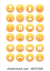  set of 21 web orange signs