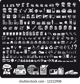 set of 210 various web icons