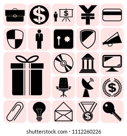 Set of 22 busineSet of 22 business icons, pictograms, symbols. Collection. Amazing desing. Vector Illustration.Set of 22 business related icons. Collection. Flat design. Vector Illustration.ss icons o