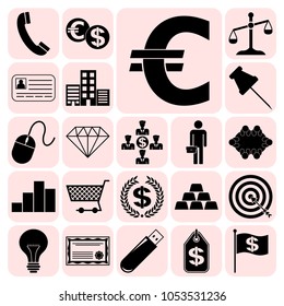  Set of 22 business high quality icons. Collection. Amazing desing. Vector Illustration.