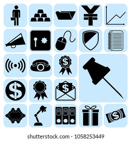 Set of 22 business high quality symbols. Collection. Amazing desing. Vector Illustration.
