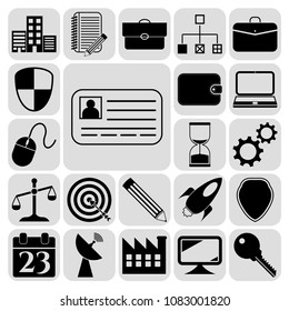  Set of 22 business high quality icons. Collection. Amazing desing. Vector Illustration.