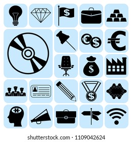  Set of 22 business high quality icons. Collection. Amazing desing. Vector Illustration.