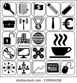  Set of 22 business high quality symbols. Collection. Amazing desing. Vector Illustration.