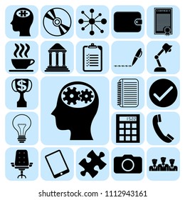  Set of 22 business high quality icons. Collection. Flat design. Vector Illustration.