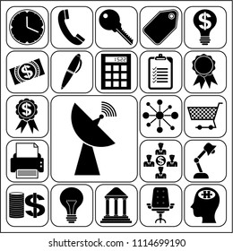 Set of 22 business high quality icons or symbols. Collection. Detailed design. Vector Illustration.