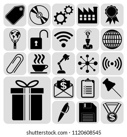 Set of 22 business high quality symbols. Collection. Amazing desing. Vector Illustration.