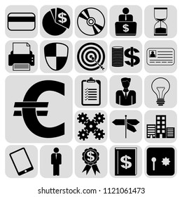Set of 22 business high quality icons. Collection. Amazing desing. Vector Illustration.