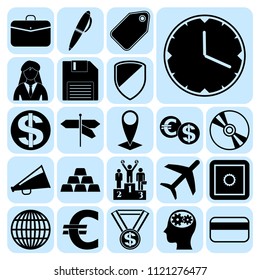 Set of 22 business high quality icons. Collection. Amazing desing. Vector Illustration.