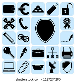 Set of 22 business high quality icons. Collection. Detailed design. Vector Illustration.