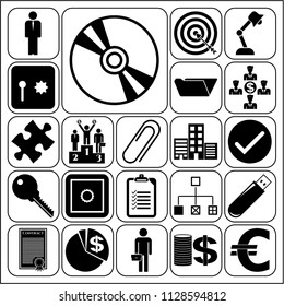 Set of 22 business high quality icons. Collection. Detailed design. Vector Illustration.