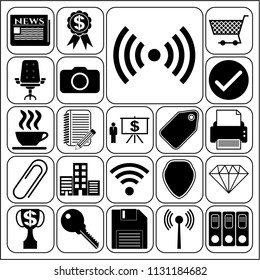 Set of 22 business high quality symbols. Collection. Amazing desing. Vector Illustration.
